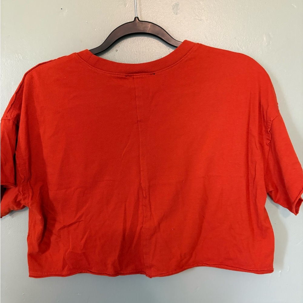 Orange Amsterdam Graphic Crop Top - Picture 2 of 5